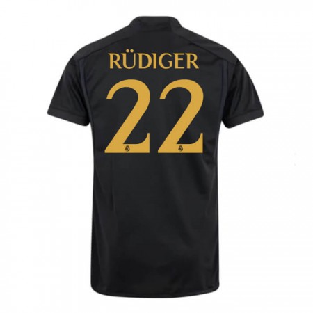 Jalkapallo Peliasut Real Madrid Rudiger 22 Kolmas Pelipaita 2023-24 Lyhythihainen
